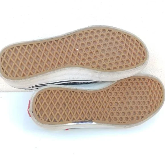 Vans Men's Size 7 Black White Skater Board Shoes - Picture 7 of 9